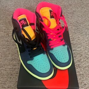EUC Air Jordan 1 retro high OG Tokyo Bio Hack - men’s size 8, women’s size 9.5
